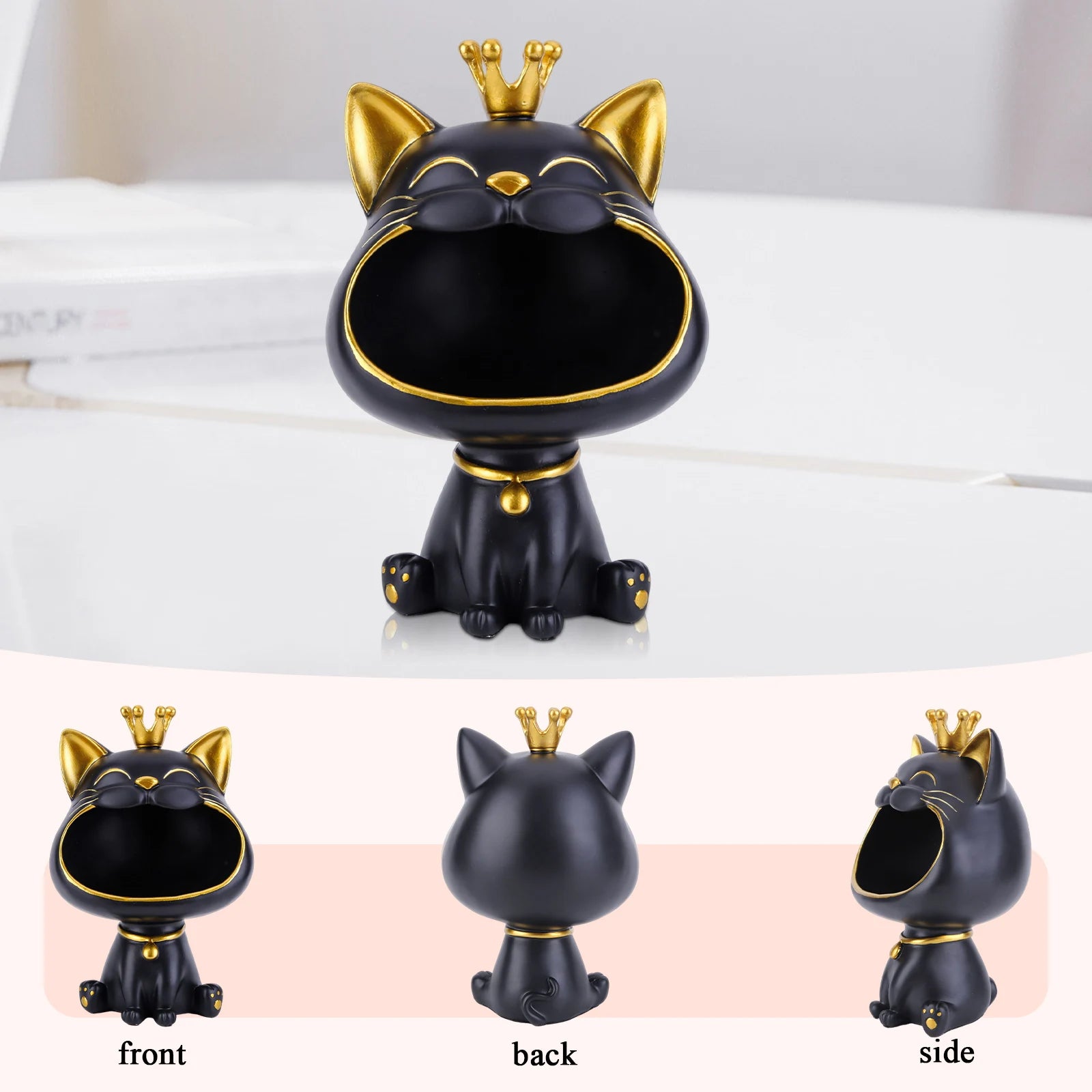 Resin Lucky Cat Storage Decor